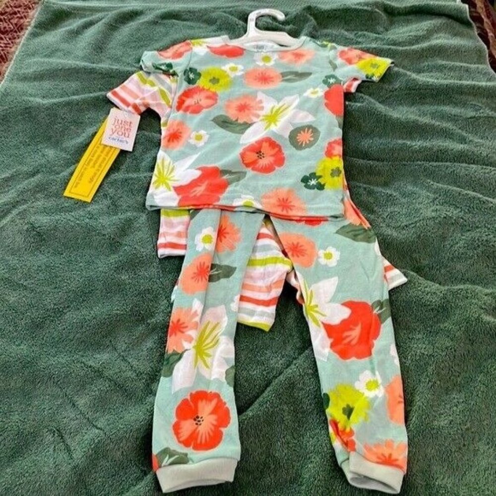 NWT - Carter’s Just One You, Girls 4 piece Flowers and Koala PJ Set - 3T